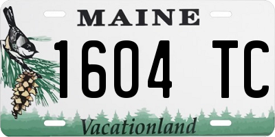 ME license plate 1604TC
