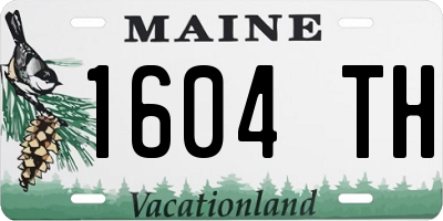 ME license plate 1604TH
