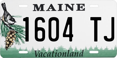 ME license plate 1604TJ