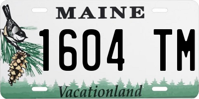 ME license plate 1604TM