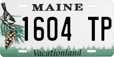ME license plate 1604TP