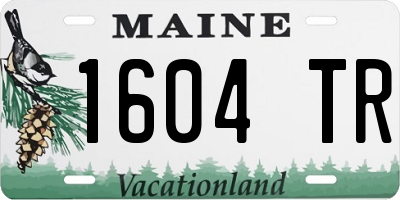 ME license plate 1604TR