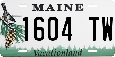 ME license plate 1604TW