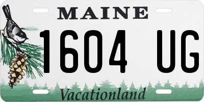 ME license plate 1604UG