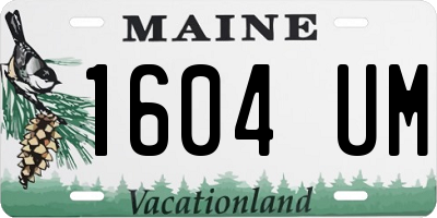 ME license plate 1604UM
