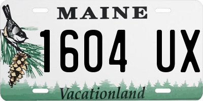 ME license plate 1604UX