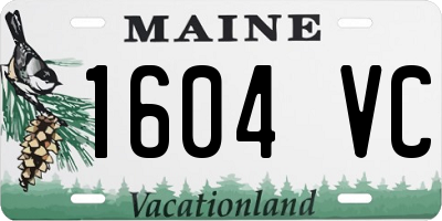 ME license plate 1604VC