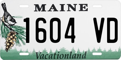 ME license plate 1604VD