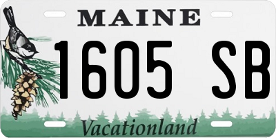 ME license plate 1605SB