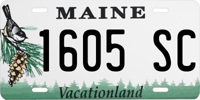 ME license plate 1605SC