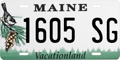 ME license plate 1605SG