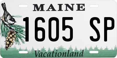ME license plate 1605SP