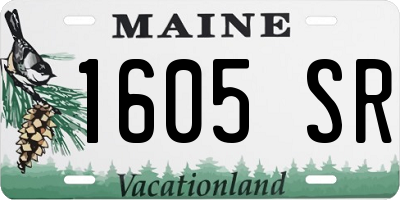 ME license plate 1605SR