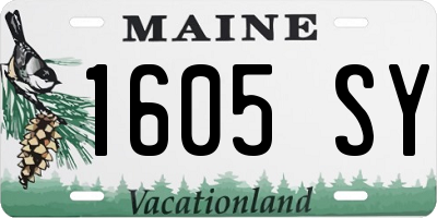 ME license plate 1605SY