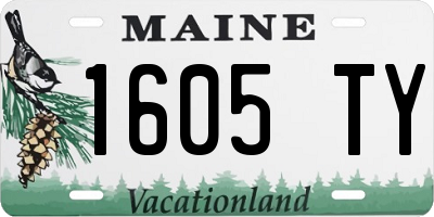 ME license plate 1605TY