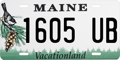 ME license plate 1605UB