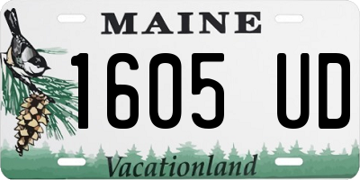 ME license plate 1605UD
