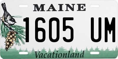 ME license plate 1605UM
