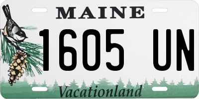 ME license plate 1605UN