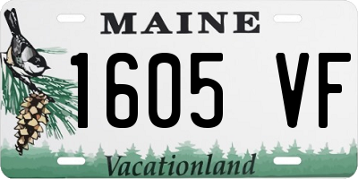 ME license plate 1605VF