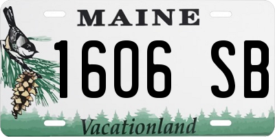 ME license plate 1606SB