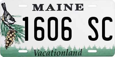 ME license plate 1606SC