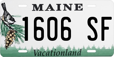 ME license plate 1606SF