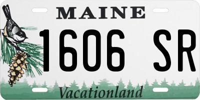 ME license plate 1606SR