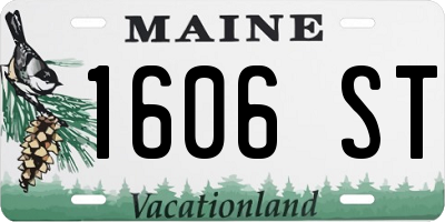 ME license plate 1606ST