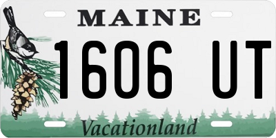 ME license plate 1606UT