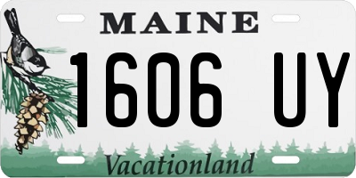 ME license plate 1606UY