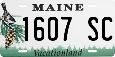 ME license plate 1607SC