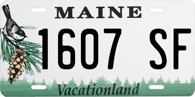 ME license plate 1607SF