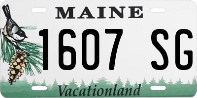 ME license plate 1607SG