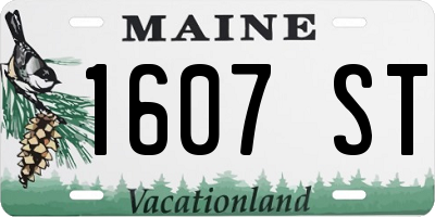 ME license plate 1607ST