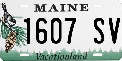 ME license plate 1607SV