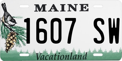 ME license plate 1607SW