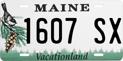 ME license plate 1607SX