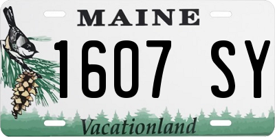 ME license plate 1607SY