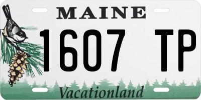 ME license plate 1607TP
