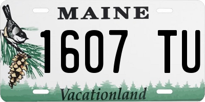 ME license plate 1607TU