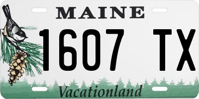 ME license plate 1607TX