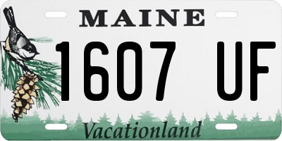 ME license plate 1607UF