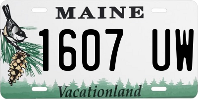 ME license plate 1607UW