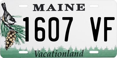 ME license plate 1607VF