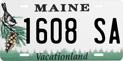 ME license plate 1608SA