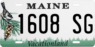 ME license plate 1608SG