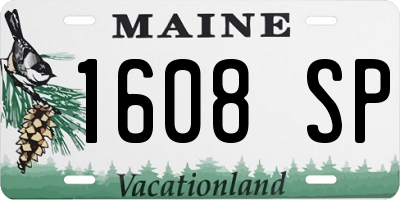 ME license plate 1608SP