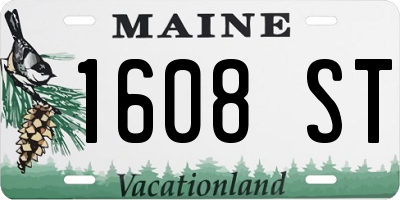 ME license plate 1608ST