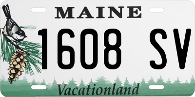 ME license plate 1608SV